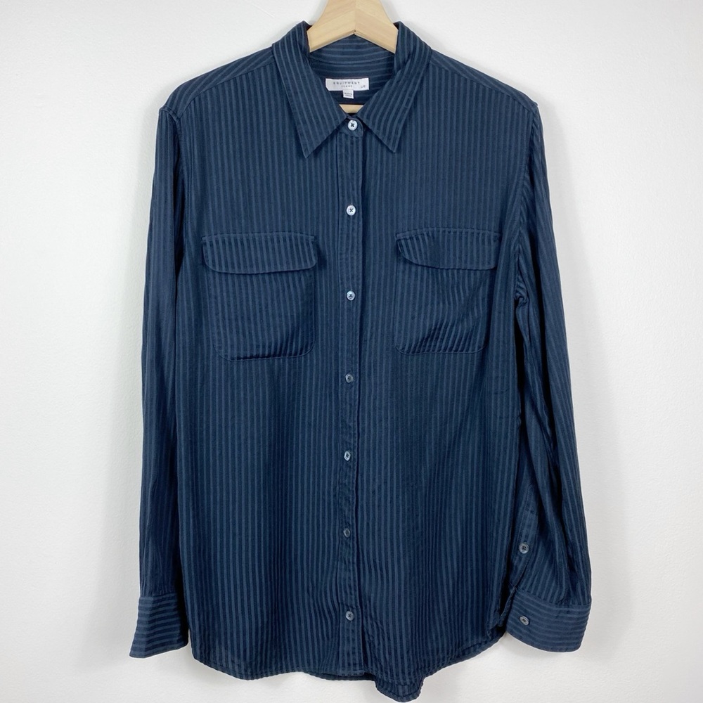 Equipment Signature Stripe Button Down Shirt